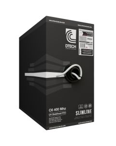 DTECH - CAT 6 400MHZ PVC UV Stable U/UTP 305m (White)
