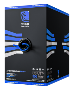 DTECH Cat 6 HDBaseT­ 500MHZ AV Ready LSZH – 305M BOX (Blue)