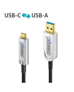 FiberX Series - USB 3.1 Fiber Optic cable - USB-A to USB-C - 30m