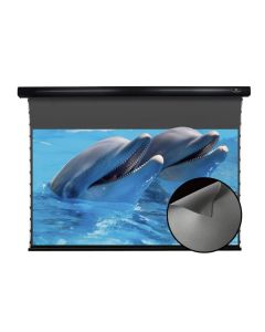 Vividstorm - 110" Drop Down Obsidian Long Throw ALR Tension Screen for a Normal Projector and is Acoustically Transparent - Black