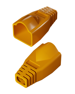 DTECH Rounded RJ45 Boot-Orange (50 Pack)