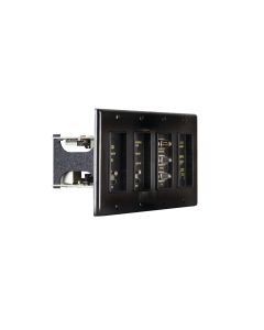 Just Add Power - 3G+ POE in wall 4 gang transmitter - Black