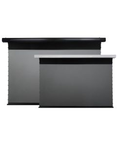Vividstorm - 92" Drop Down ALR Tension Screen for Ceiling Mounted UST projectors with Perforated Acoustically Transparent strip - Black