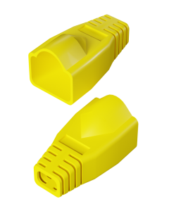 DTECH Rounded RJ45 Boot-Yellow (50 Pack)