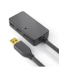 DataSeries - USB 2.0 Active Extension w. Hub - 12.00m