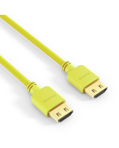 PureInstall - Slim HDMI Cable 0.30m - Yellow